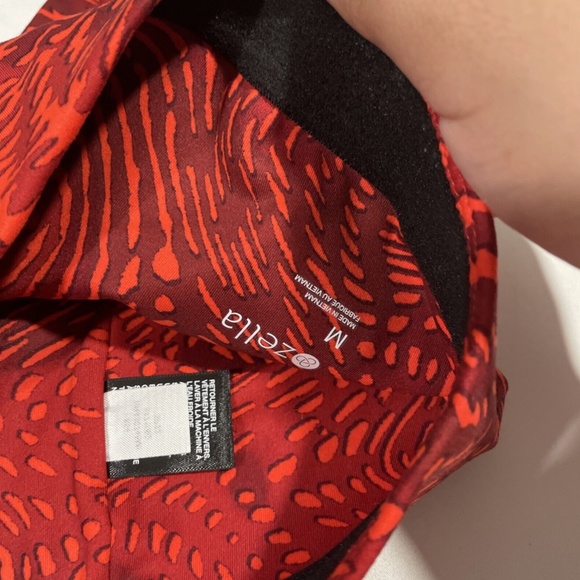 NWT Zella [ Medium ] Studio Lite Longline Sports Bra in Red‎ Samba Gracie - Picture 9 of 12